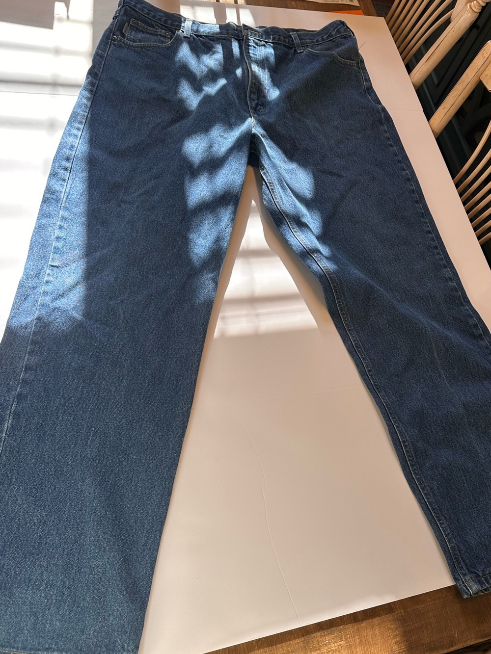 Carhartt Men’s Relaxed Fit Jeans 42x34 Blue Denim Workwear